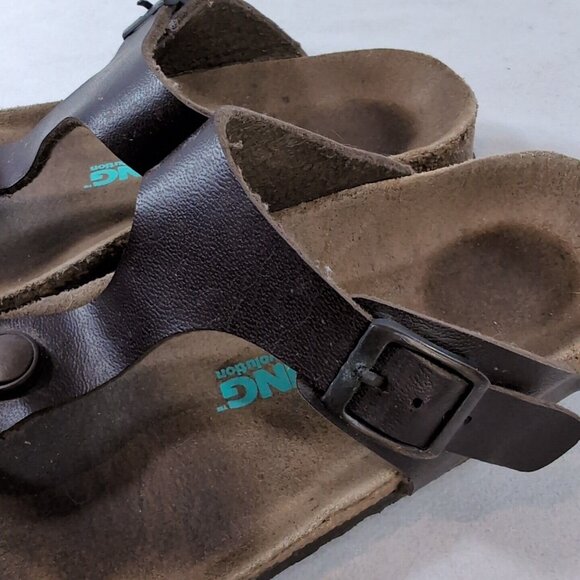 Viking Laguna Toe Post Sandals V712Y Brown Flip Flops Thong Open Toe 34 3.5 Girl - Picture 11 of 12